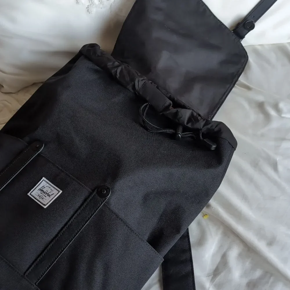 Hershel Retreat  Black Canvas CU Backpack UNISEX NWOT
